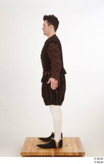  Photos Man in Historical Dress 23 16th century Historical clothing a poses brown suit whole body 0003.jpg